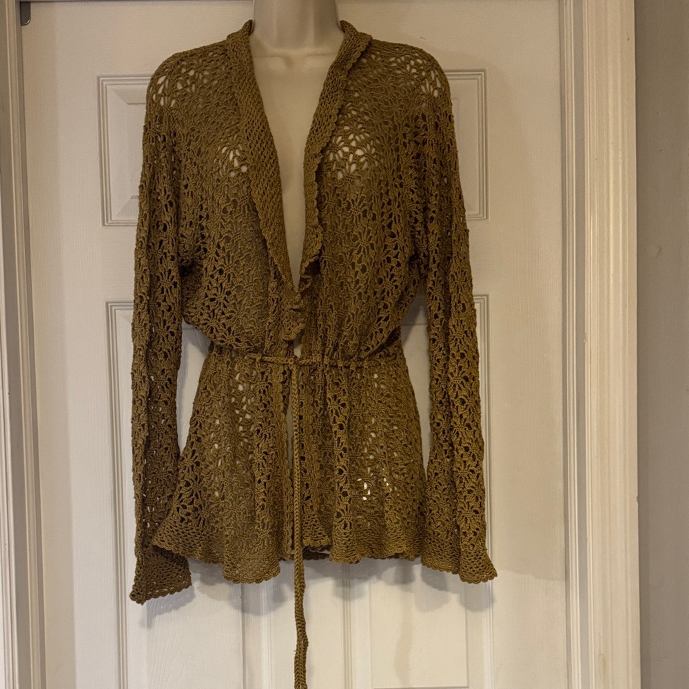 Oscar De La Renta Crochet Cardigan